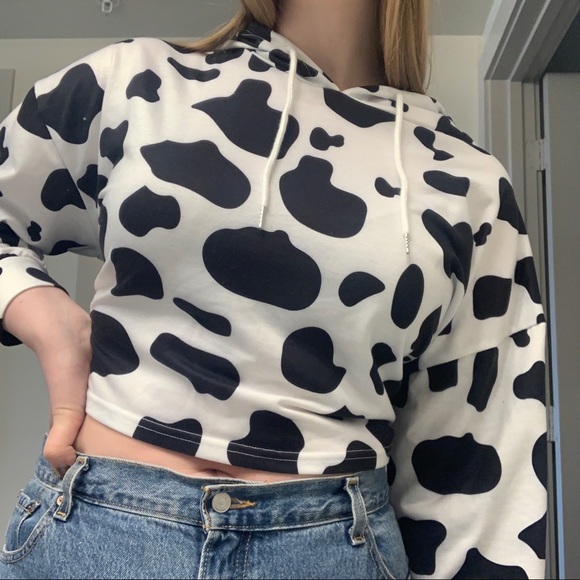 Cow Crop Hoodie - Picture 1 of 5